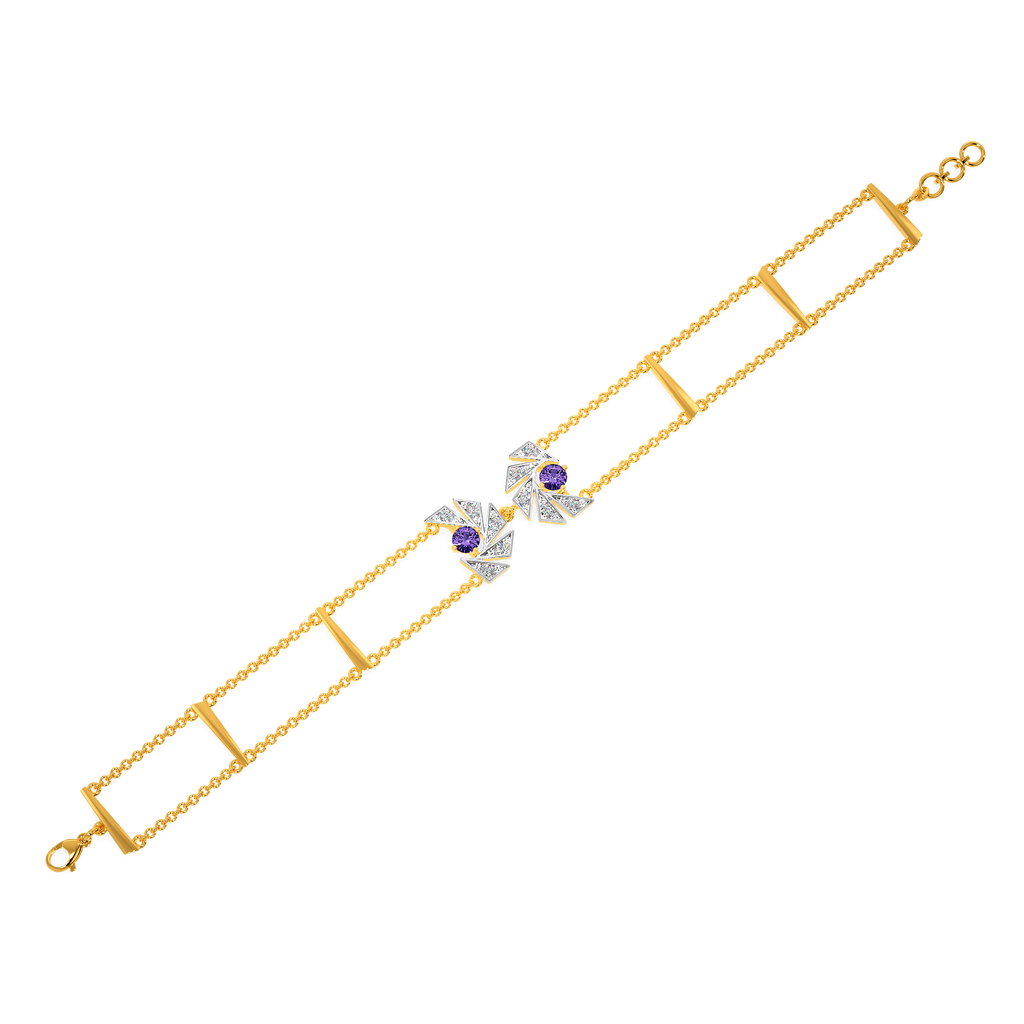Purple Maze Diamond Bracelets