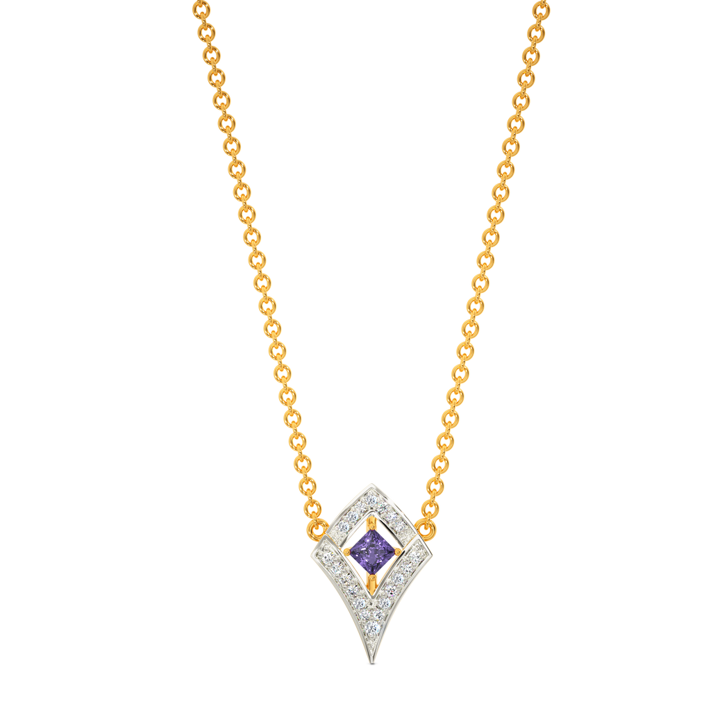 Bling In Purple Diamond Necklaces