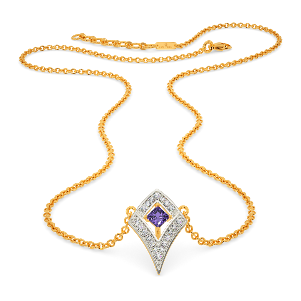 Bling In Purple Diamond Necklaces