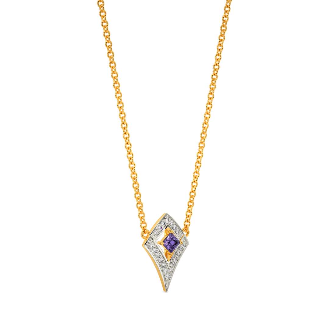 Bling In Purple Diamond Necklaces