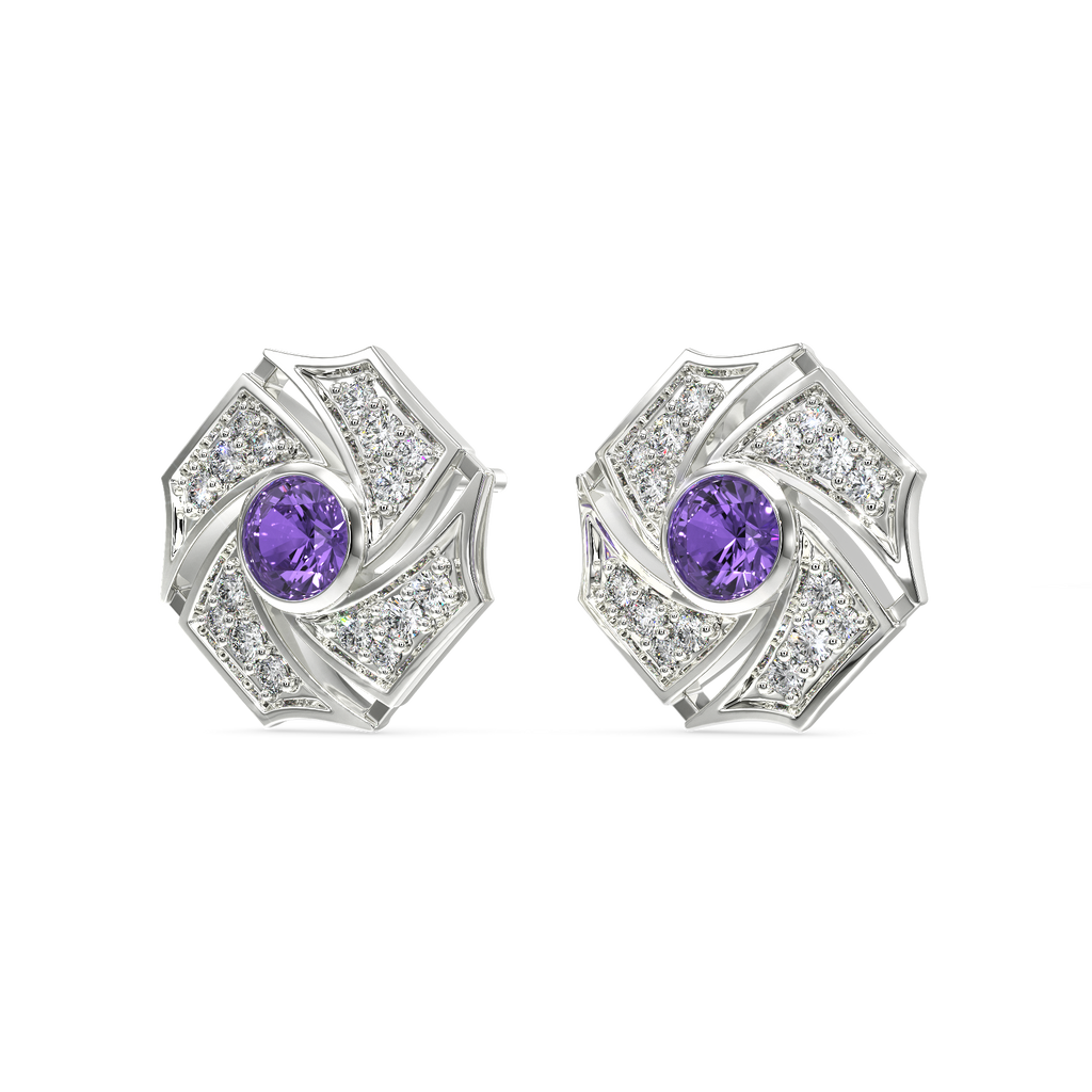 Violet Wonder Diamond Earrings