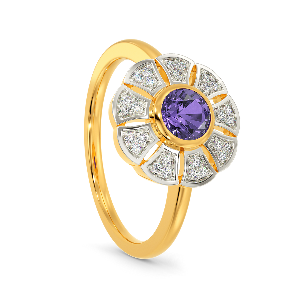 Groove To Violet Diamond Rings image
