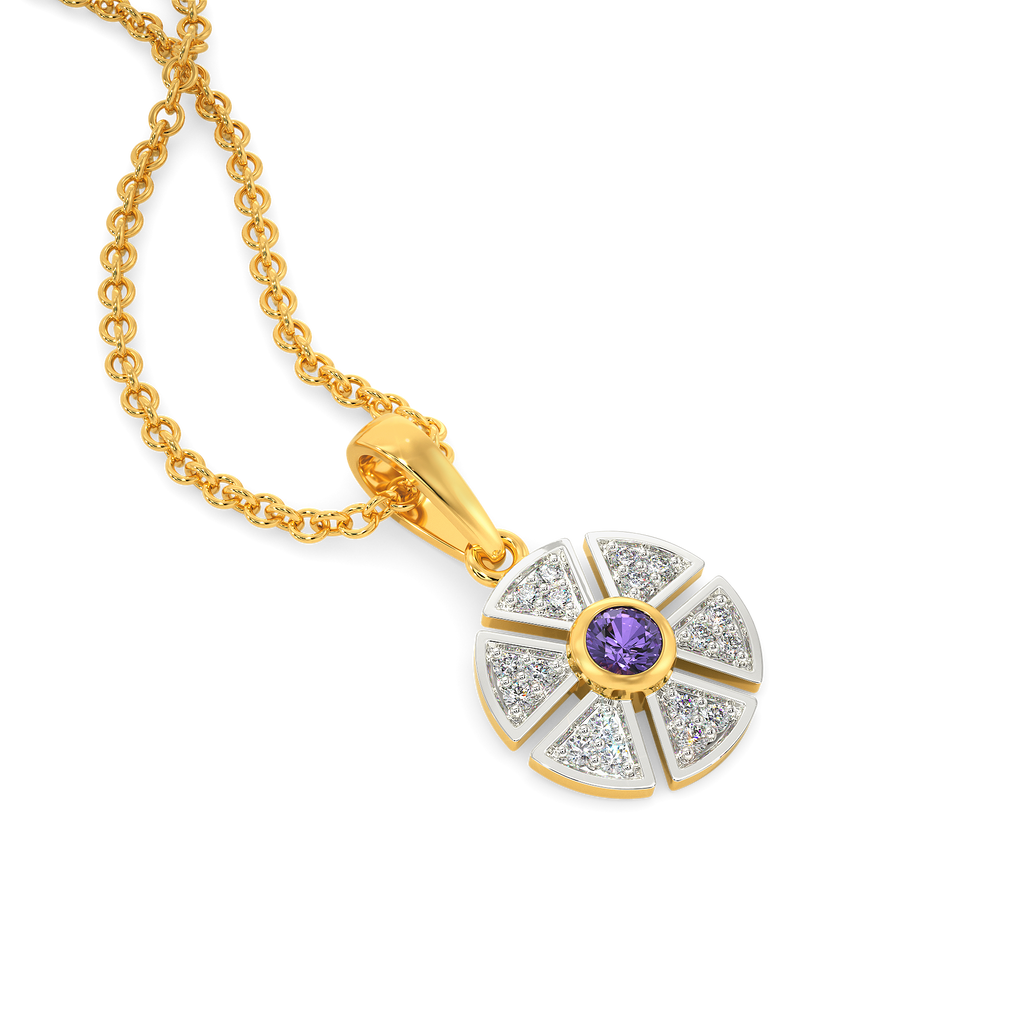 Purple World Diamond Pendants