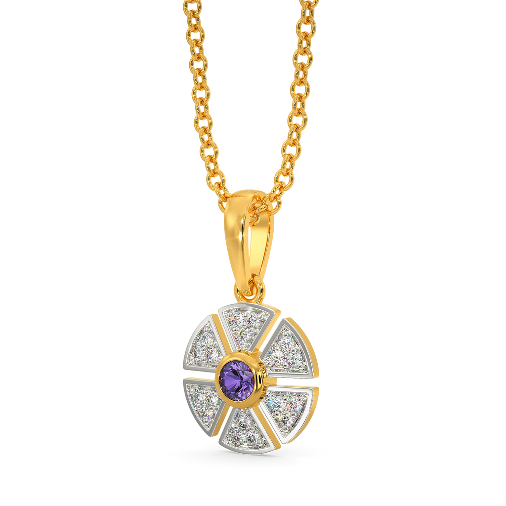 Purple World Diamond Pendants