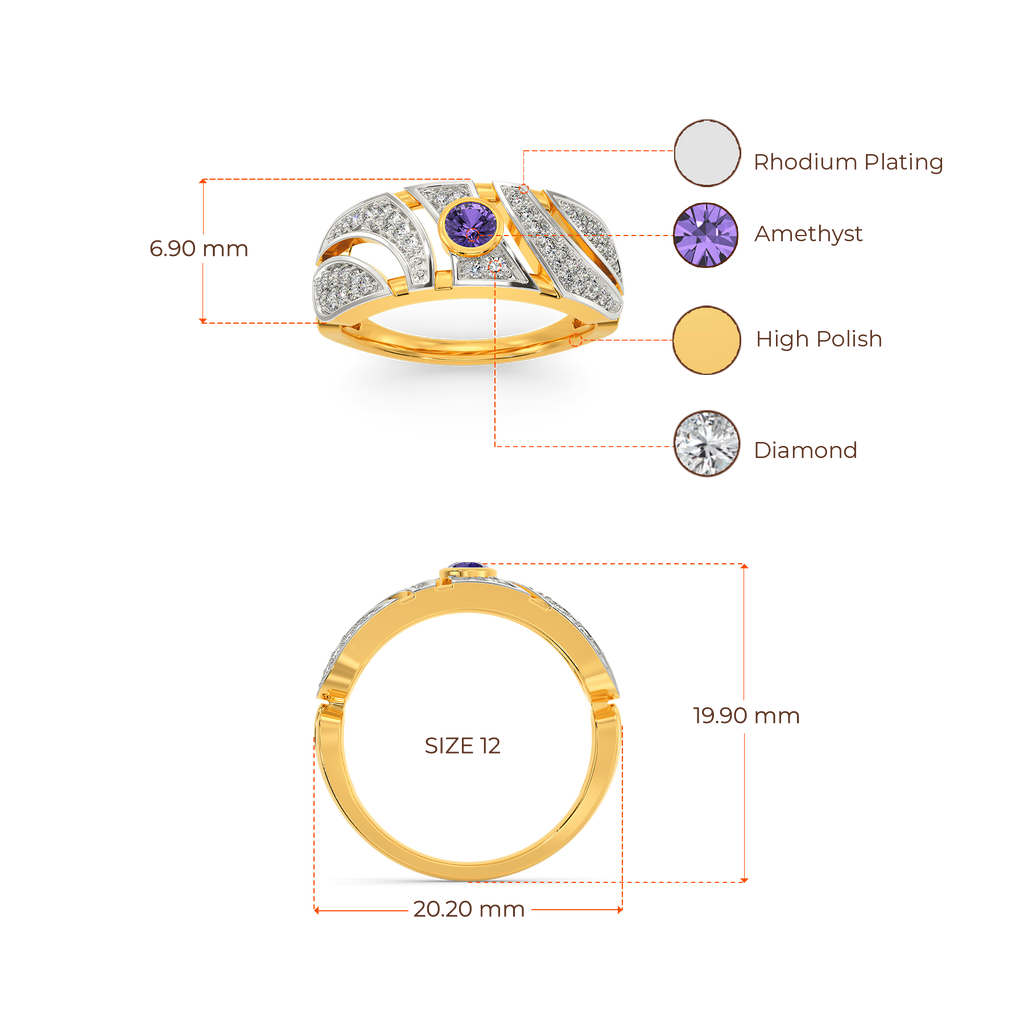 Colour Me Purple Diamond Rings image
