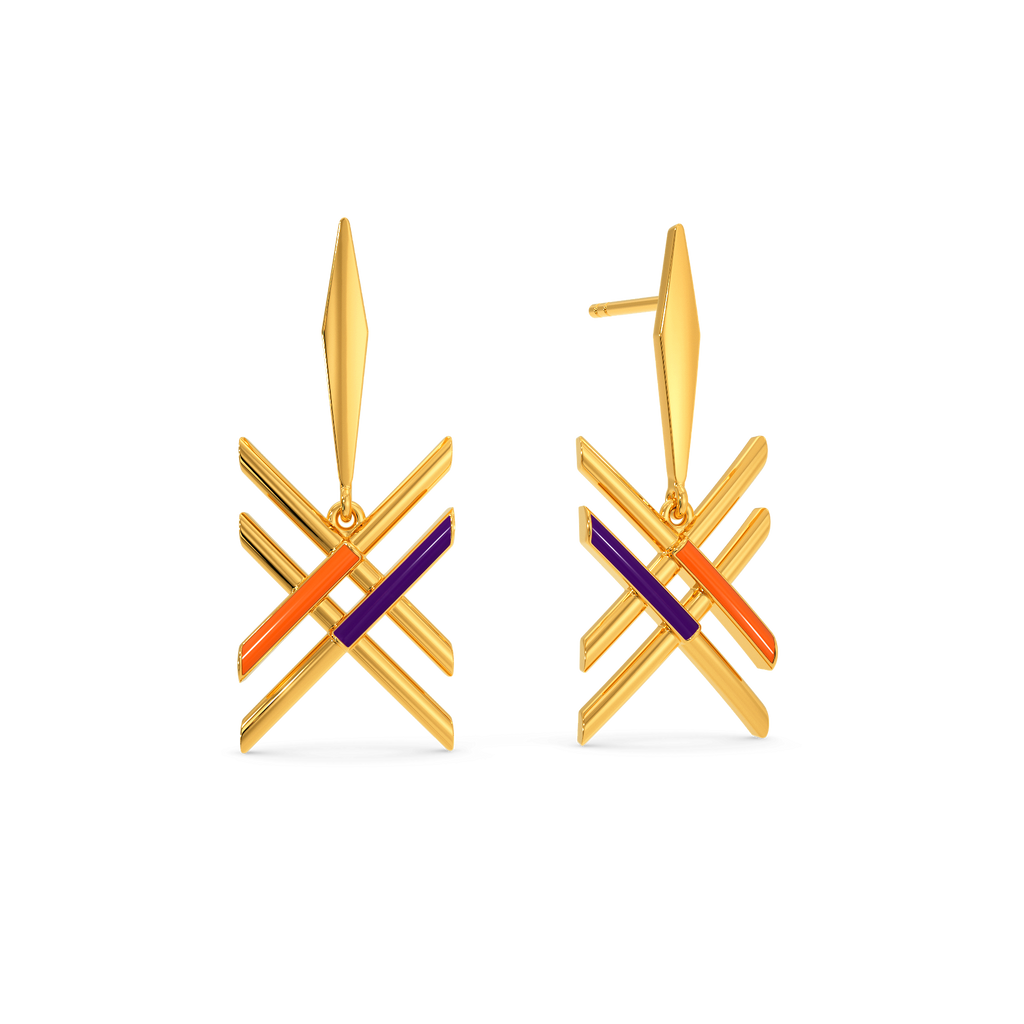 Vibin To Varsity Gold Earrings
