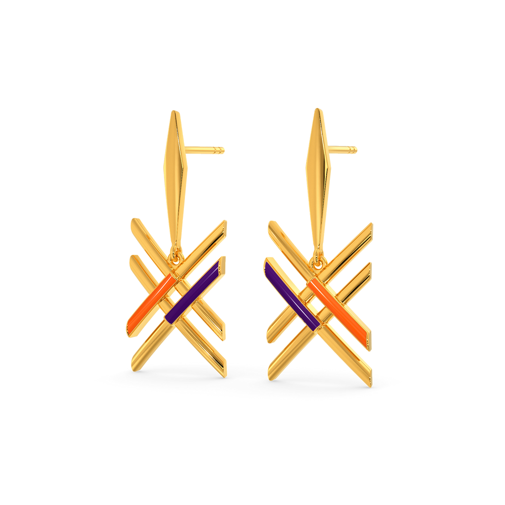 Vibin To Varsity Gold Earrings