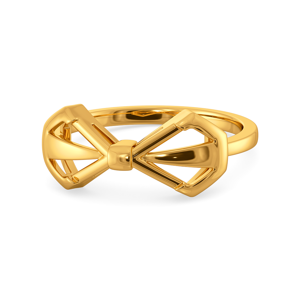 Opaline Bow Gold Rings alternate view 2