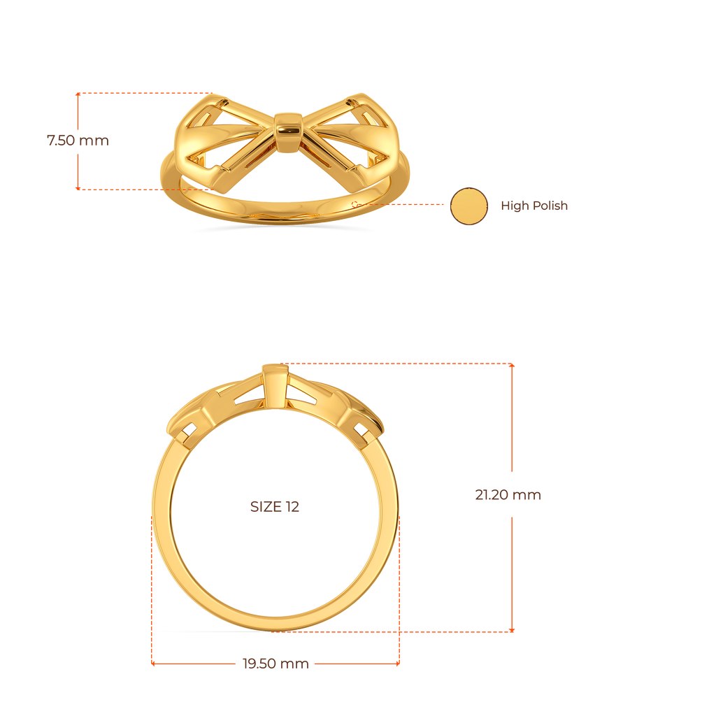 Opaline Bow Gold Rings image