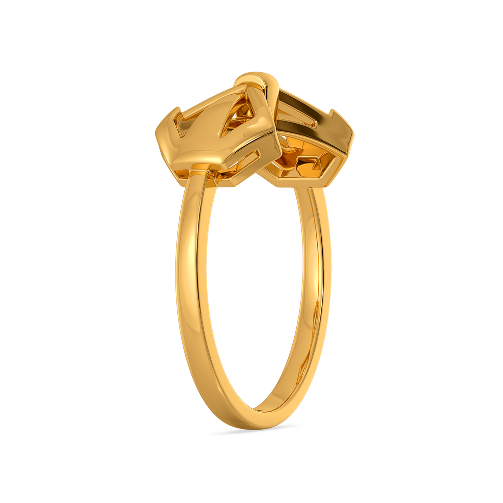 Opaline Bow Gold Rings image