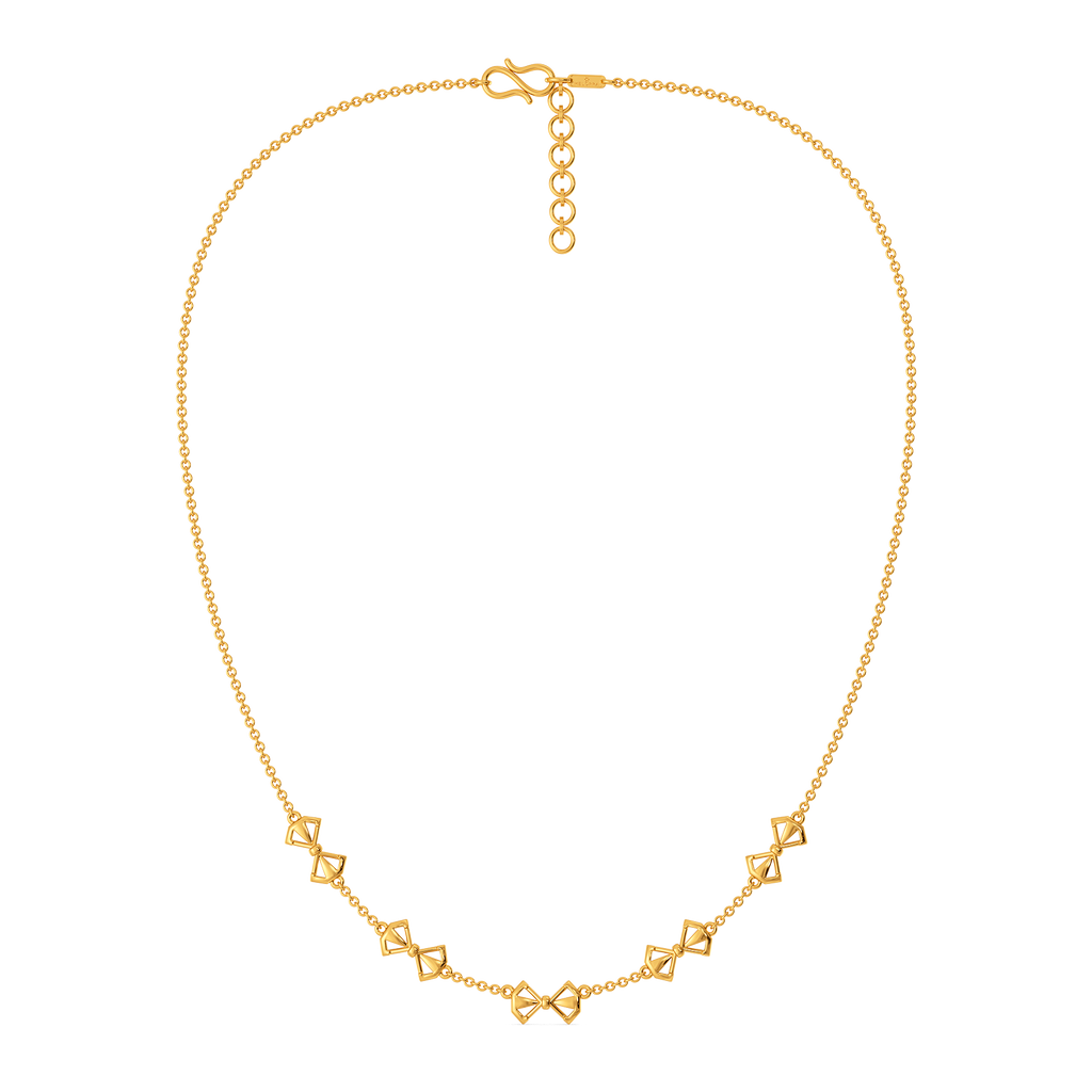 Opaline Bow Gold Necklaces