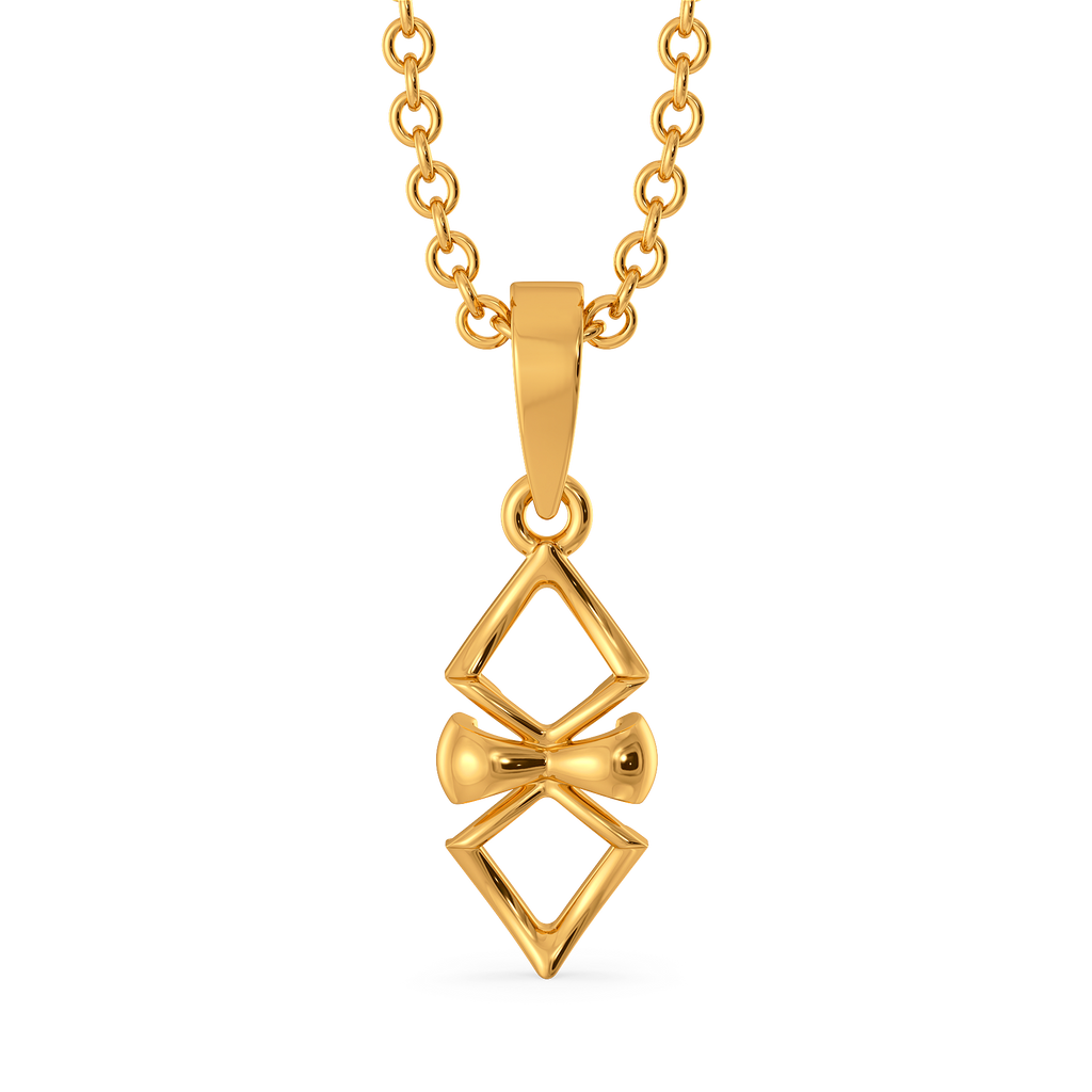 Opaline Bow Gold Pendants