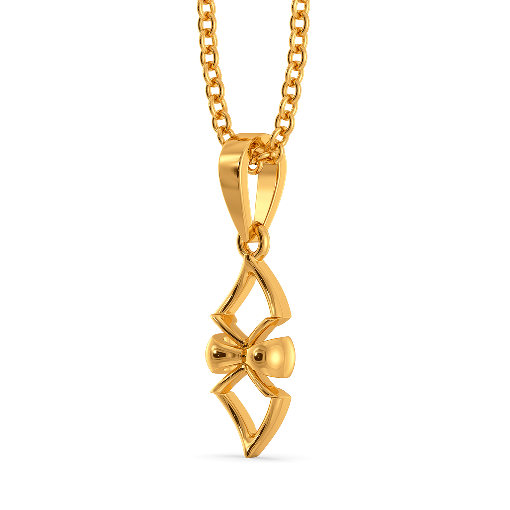 Opaline Bow Gold Pendants