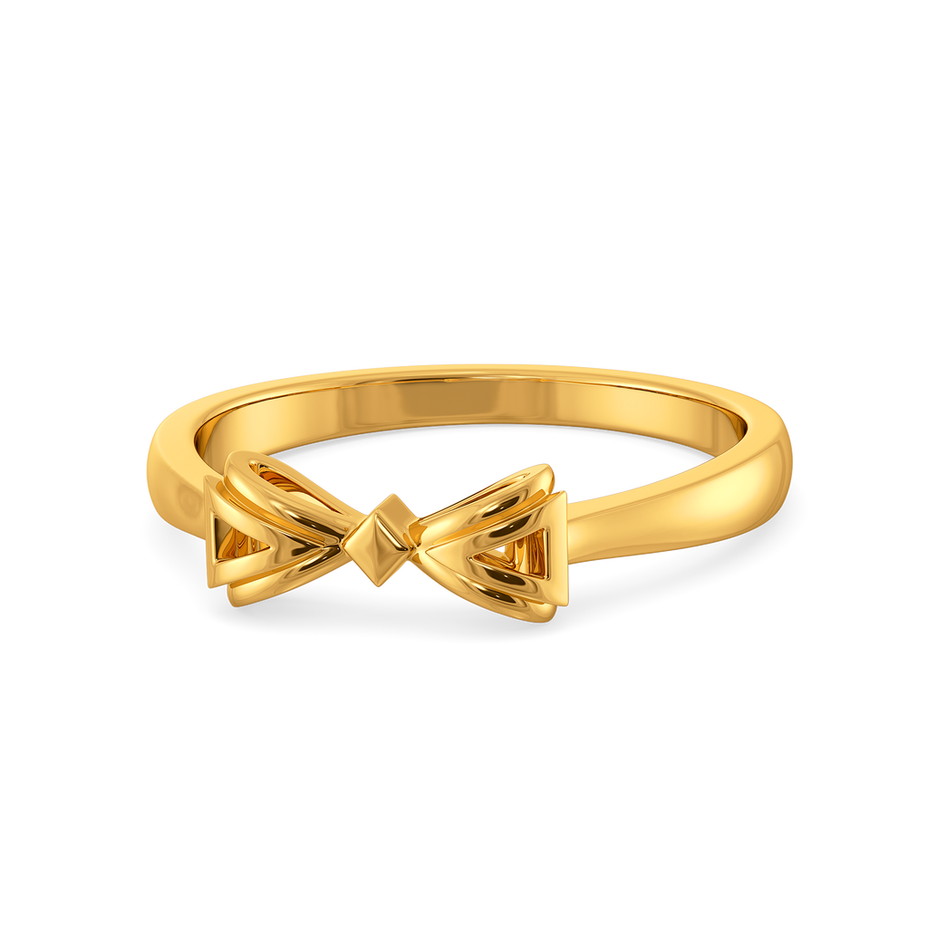 Charmed in Ribbons Gold Rings alternate view 2
