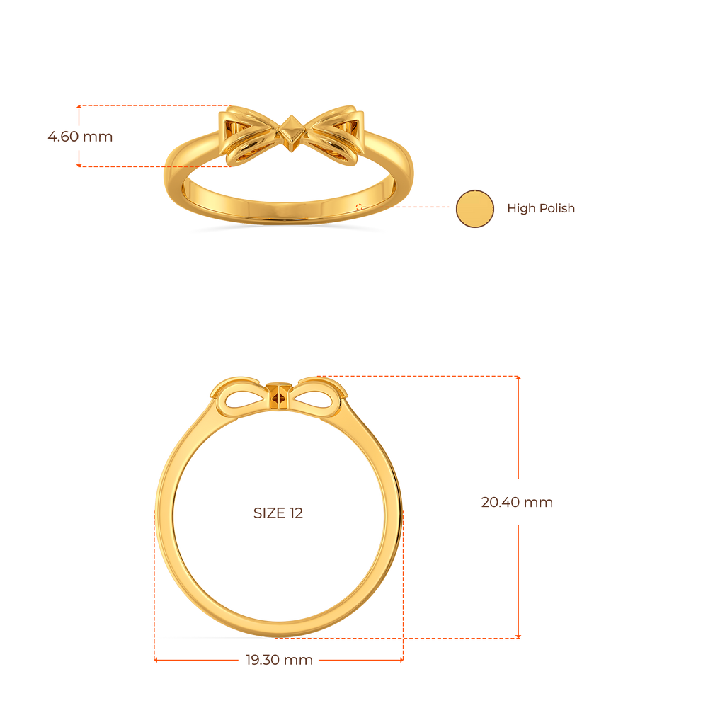 Charmed in Ribbons Gold Rings image