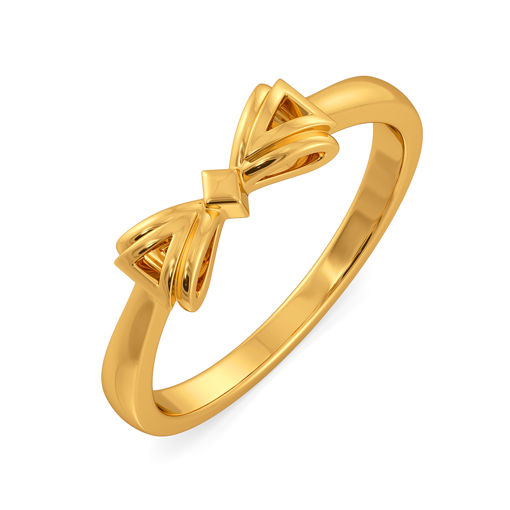 Charmed in Ribbons Gold Rings