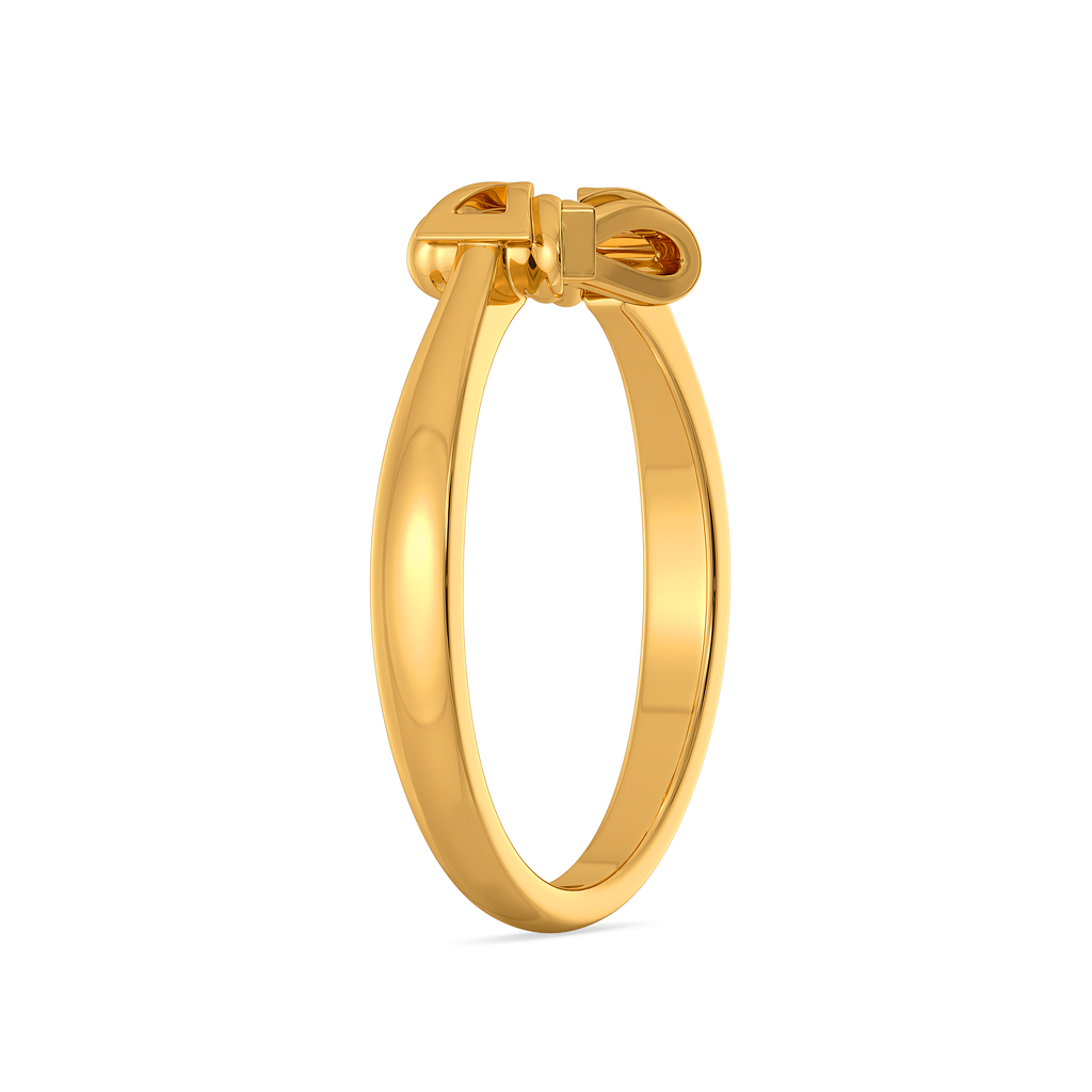 Charmed in Ribbons Gold Rings image