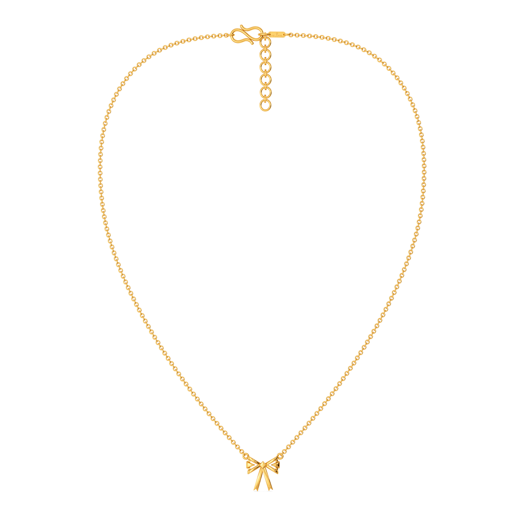Charmed in Ribbons Gold Necklaces