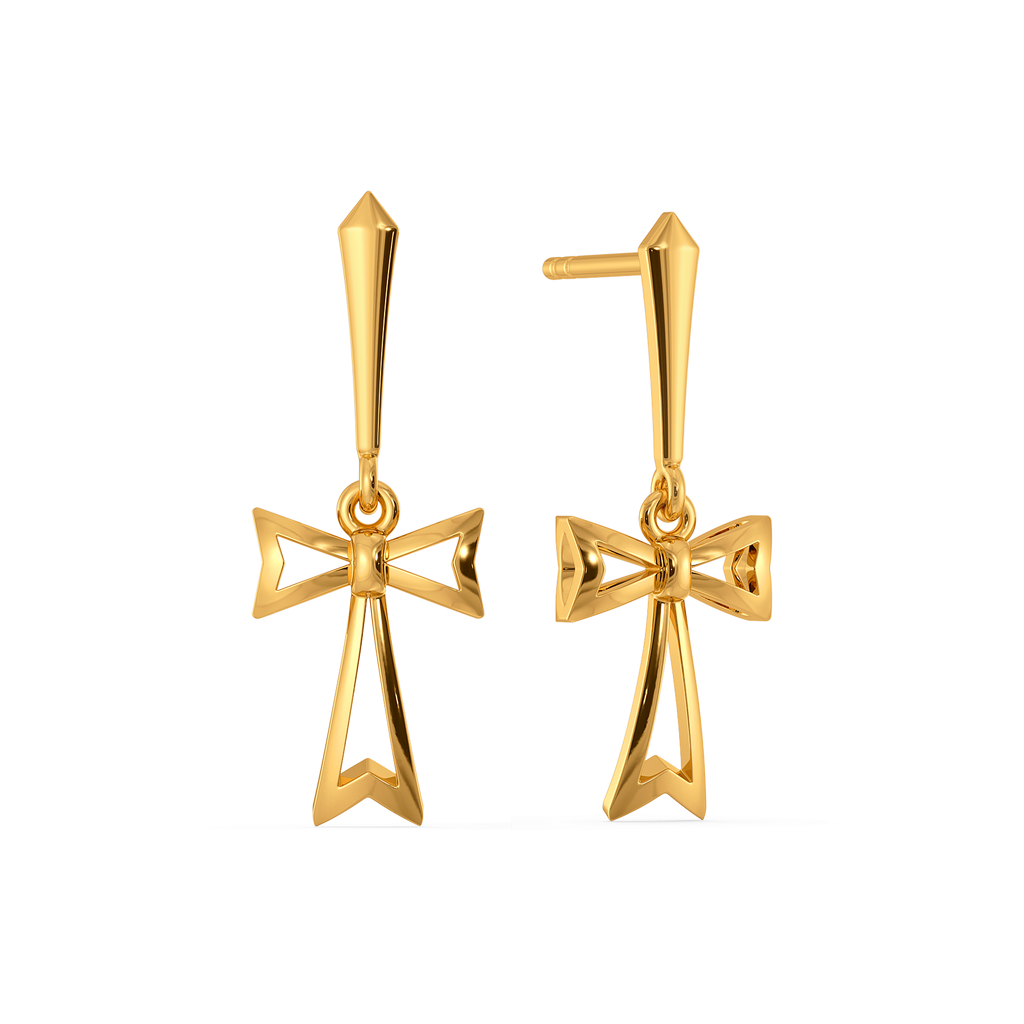 Ribbon Royale Gold Earrings