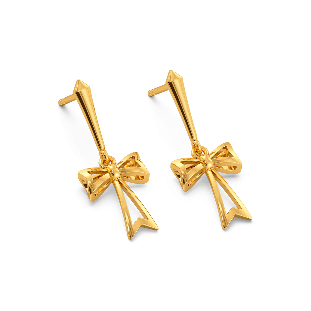 Ribbon Royale Gold Earrings