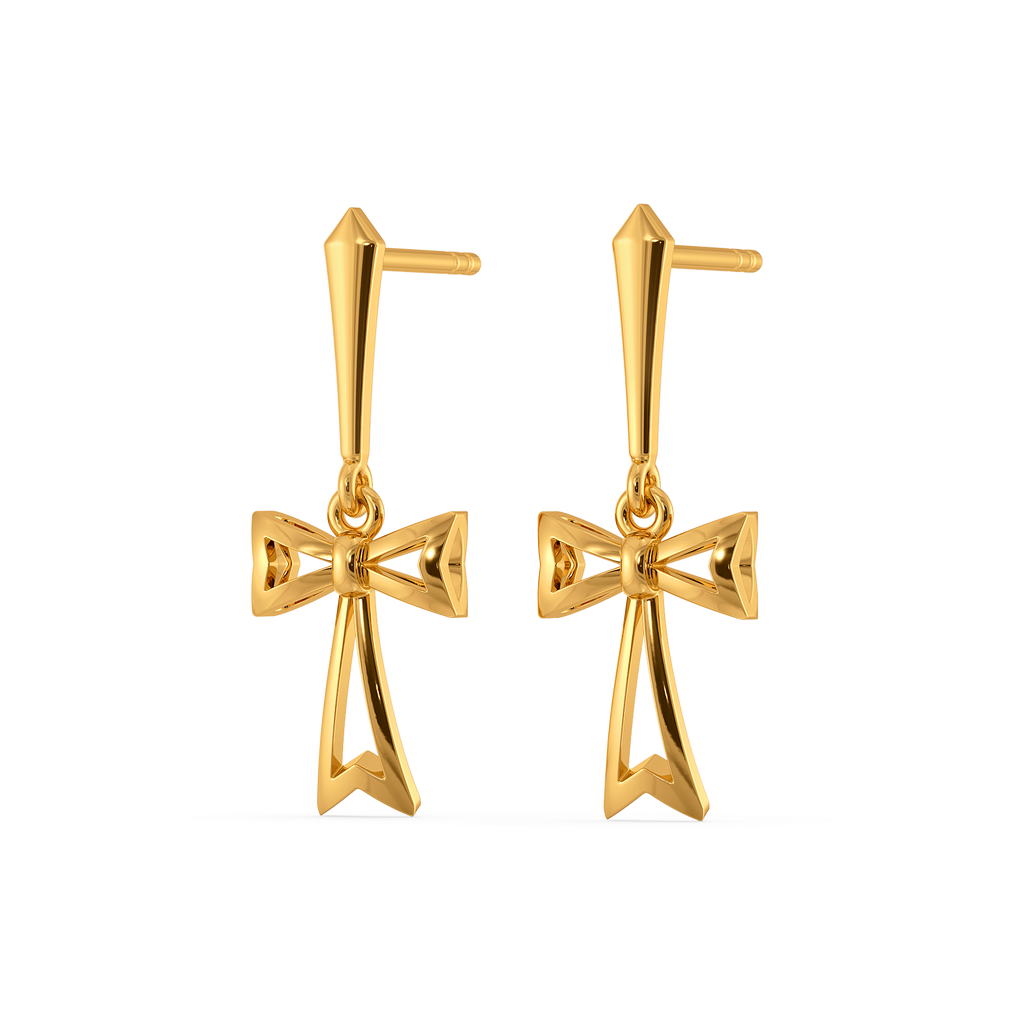 Ribbon Royale Gold Earrings