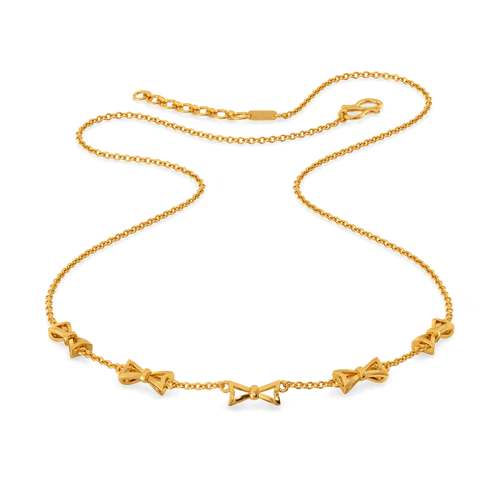 Ribbon Royale Gold Necklaces