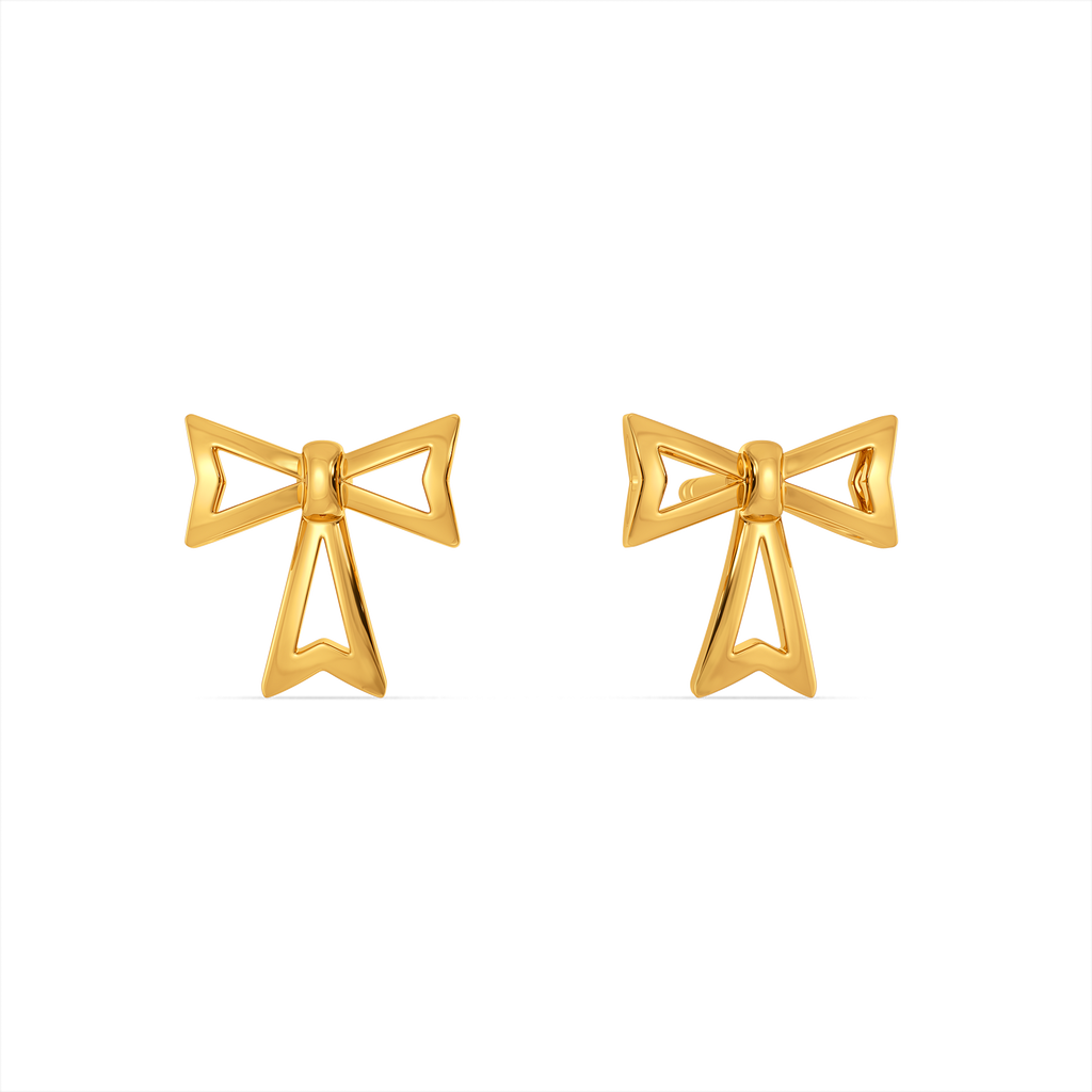 Ribbon Royale Gold Earrings