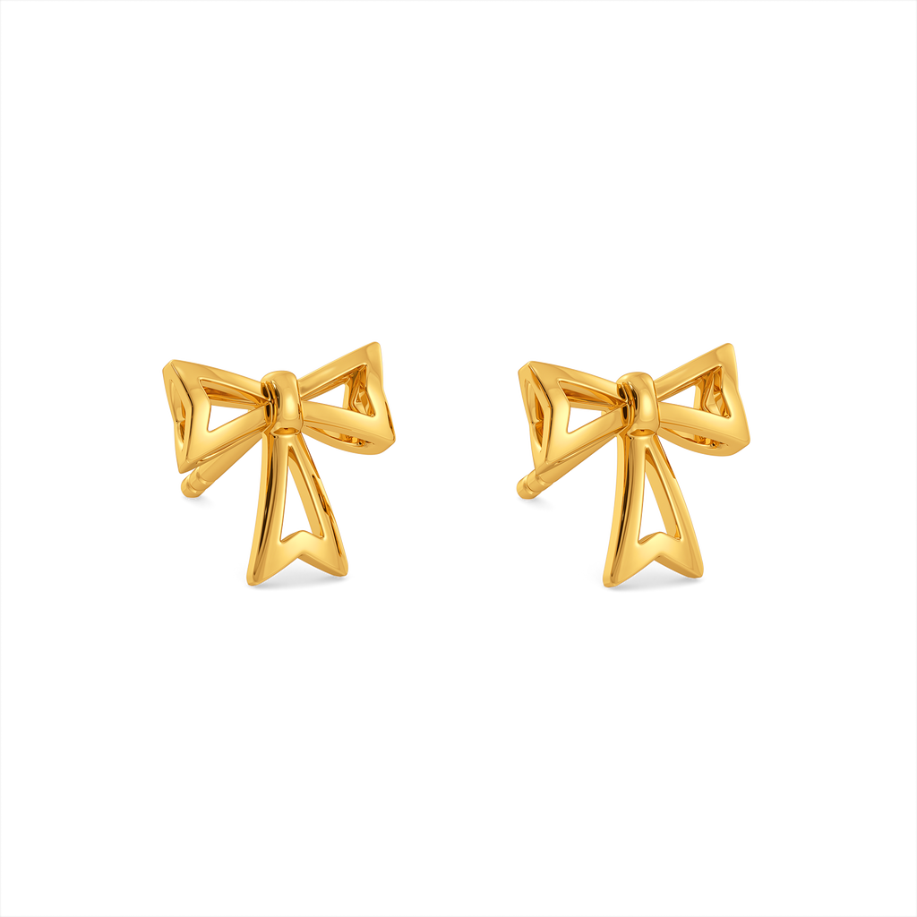 Ribbon Royale Gold Earrings