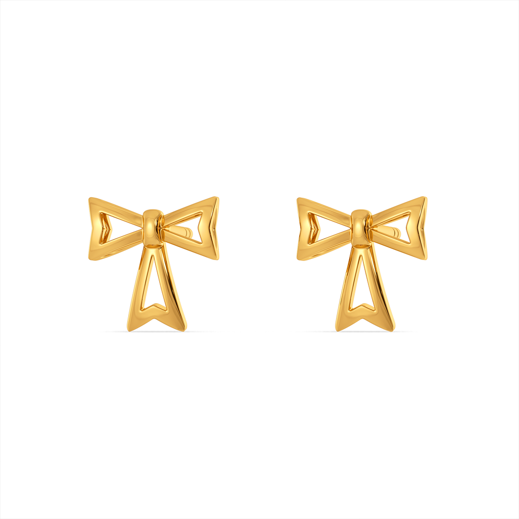 Ribbon Royale Gold Earrings
