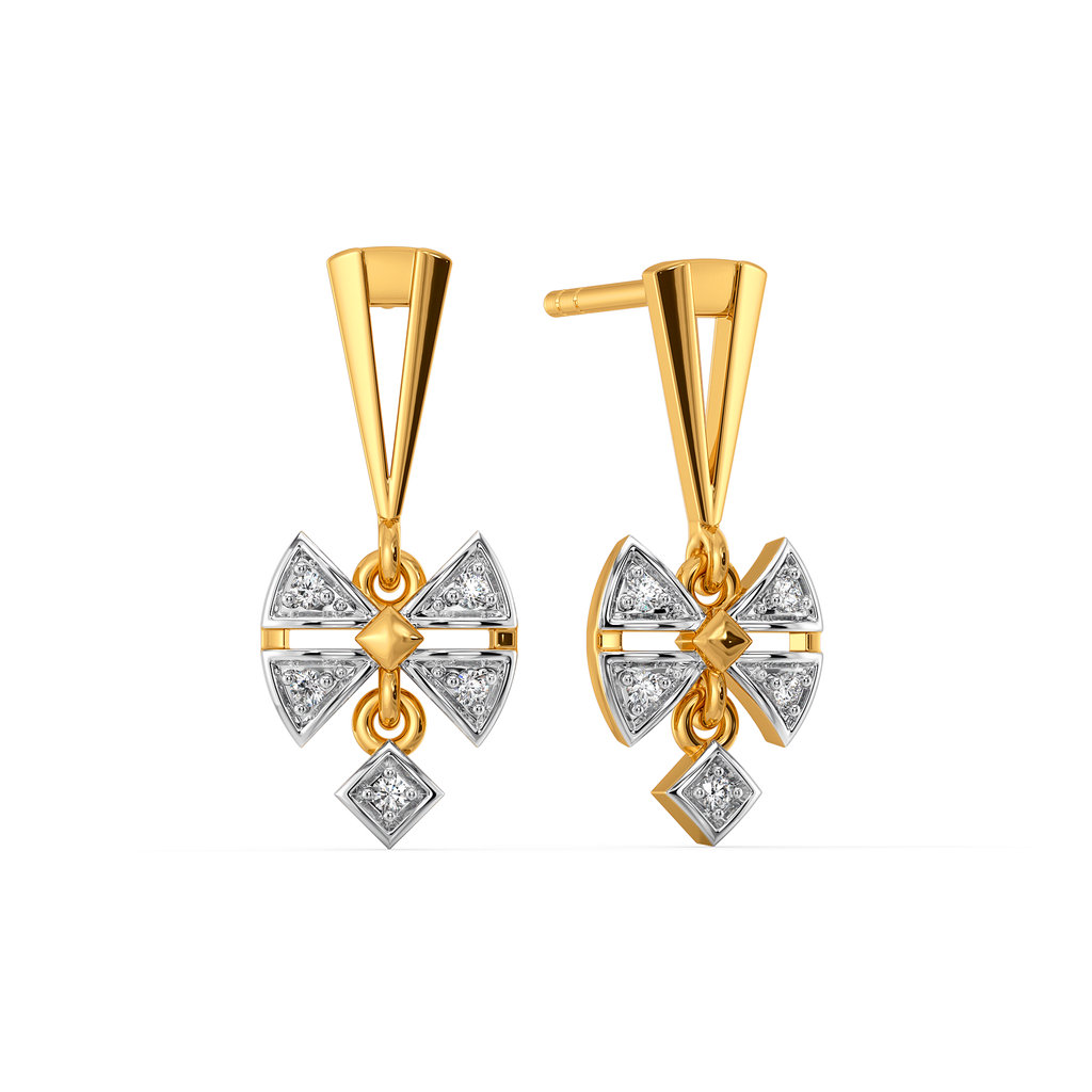 Lustre Knot Diamond Earrings