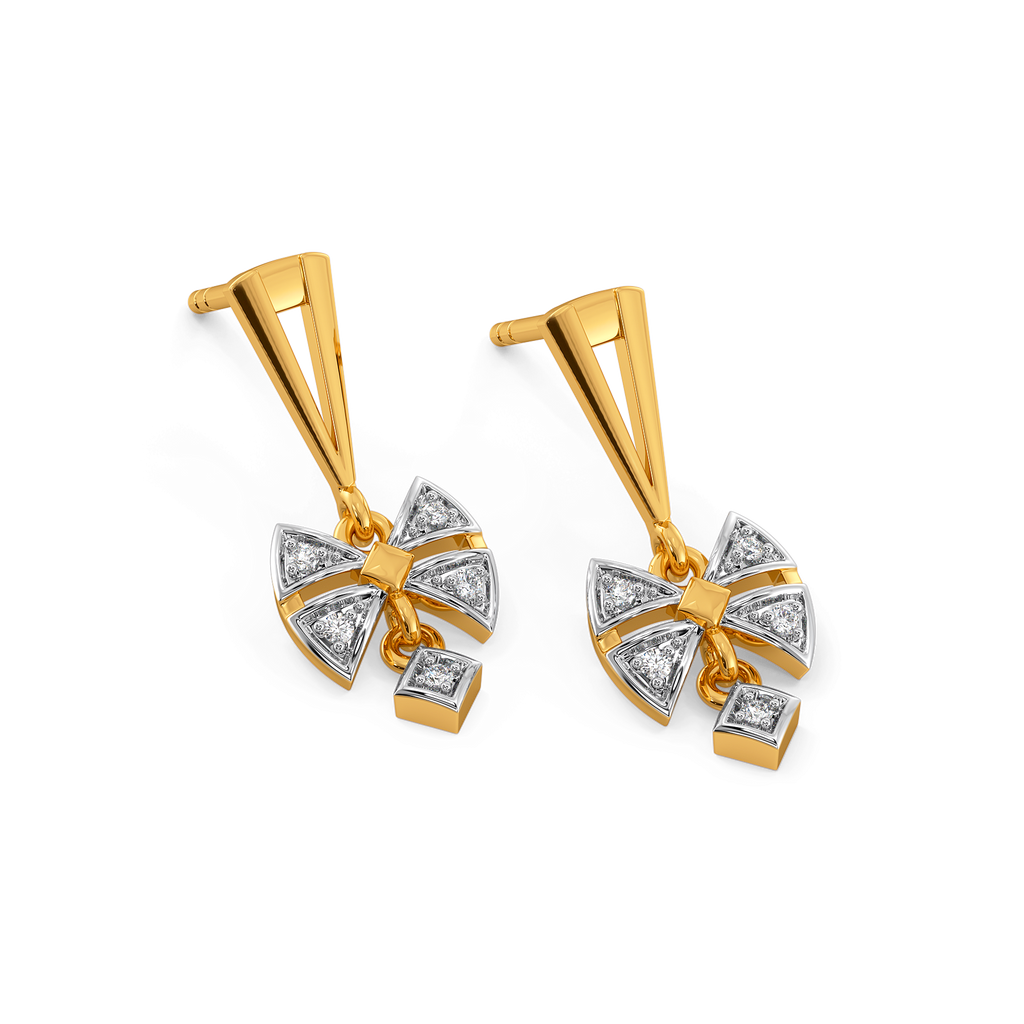 Lustre Knot Diamond Earrings