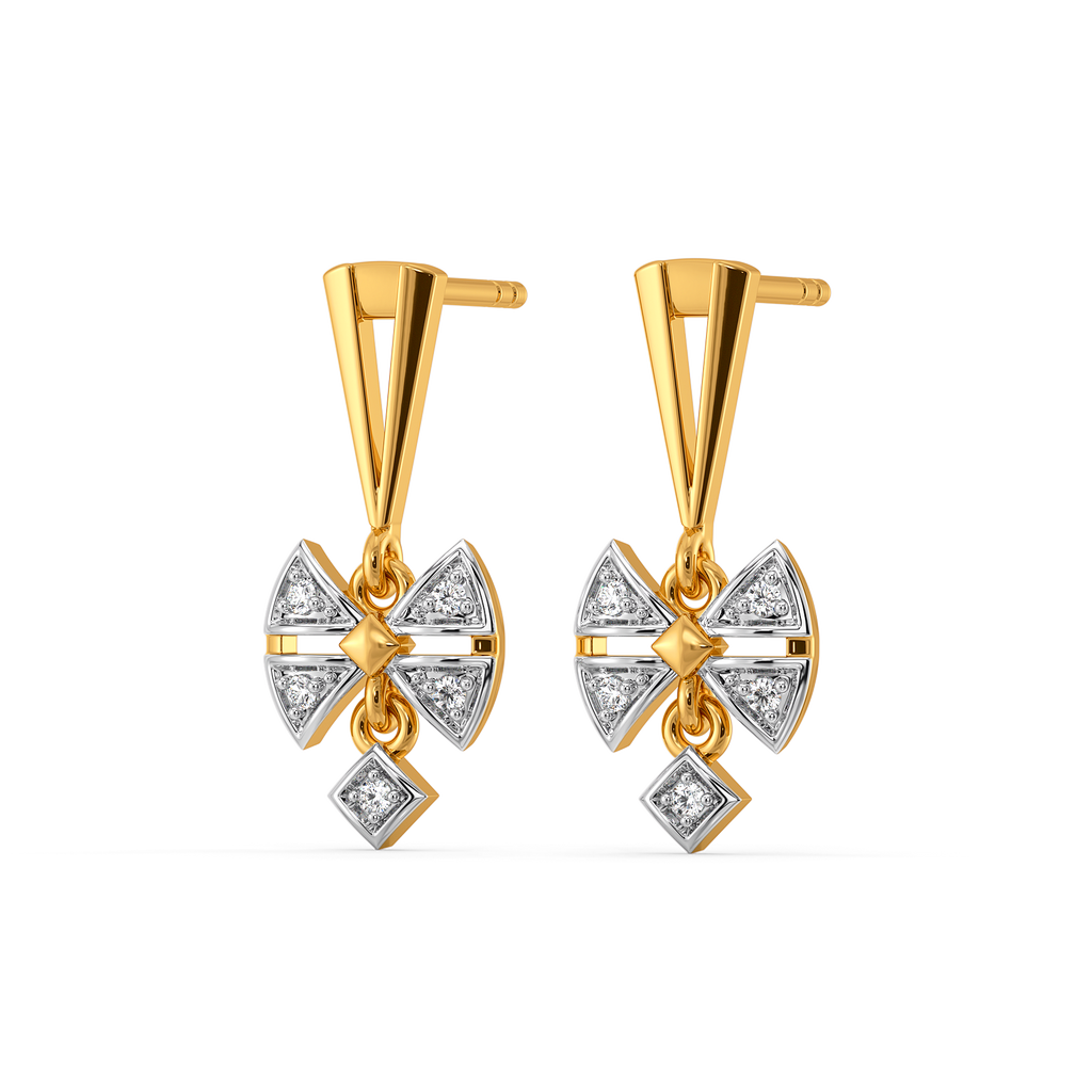 Lustre Knot Diamond Earrings