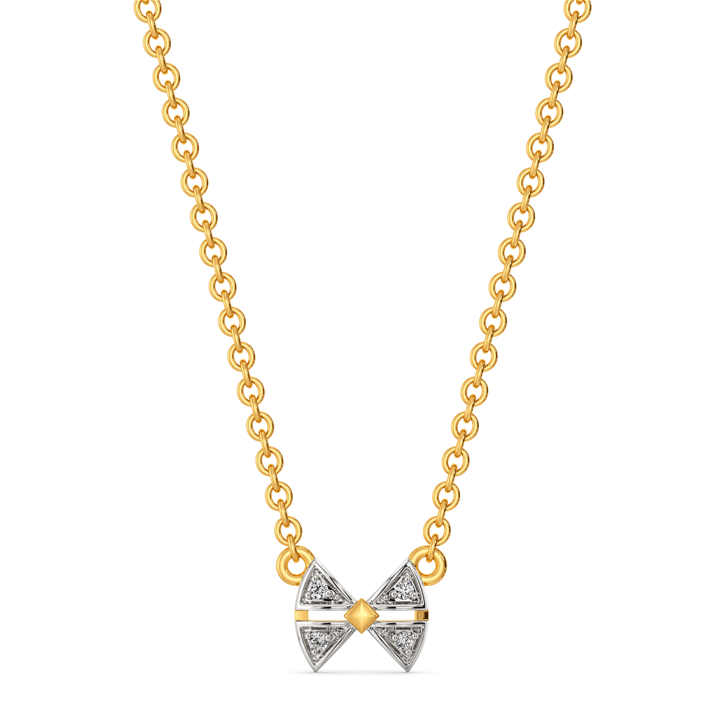 Lustre Knot Diamond Necklaces