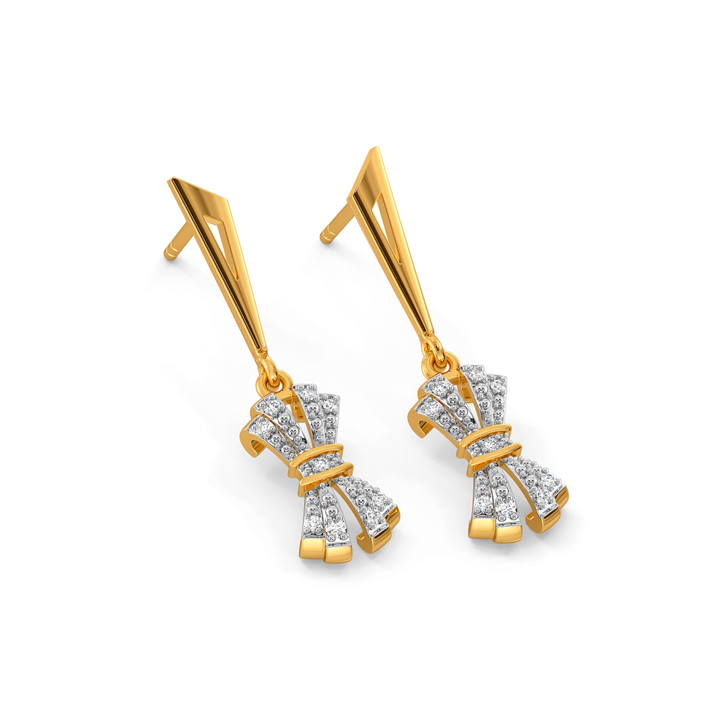 Tied in Light Diamond Earrings