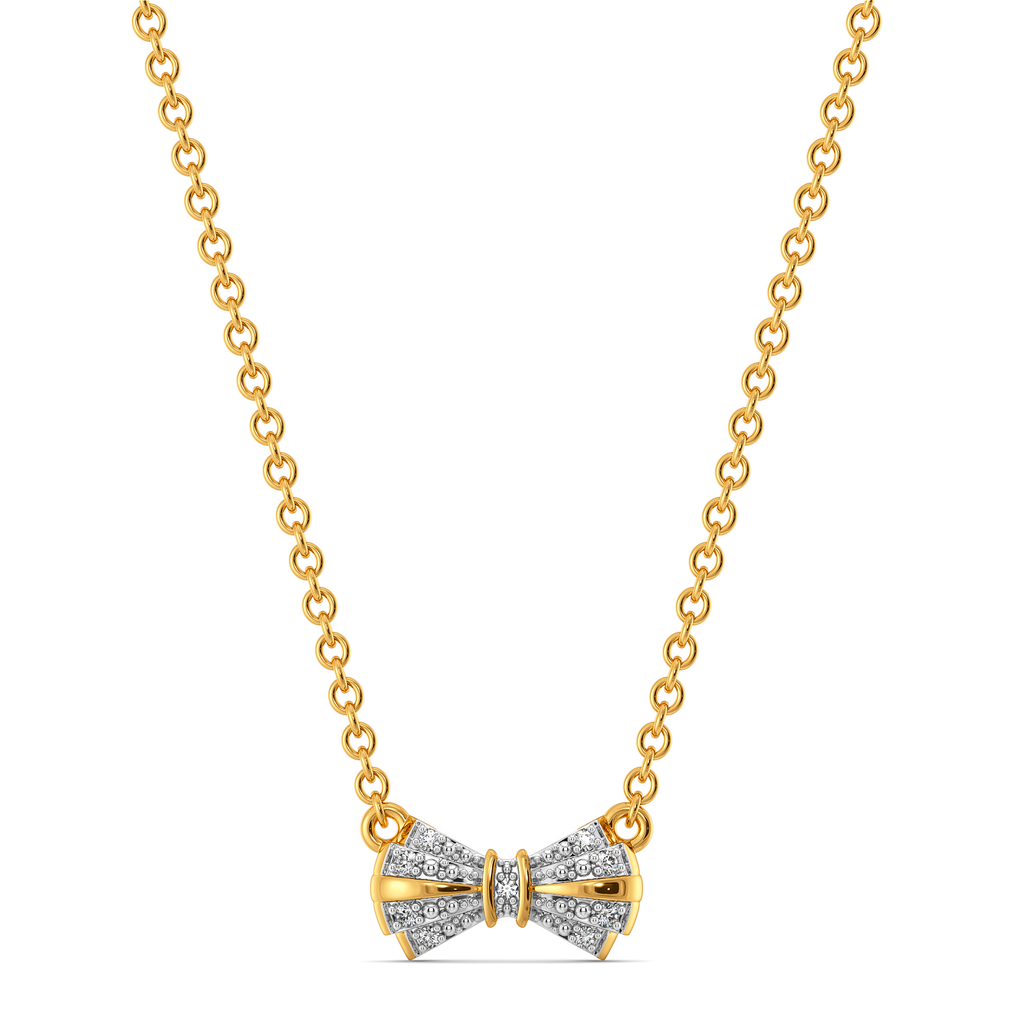 Tied in Light Diamond Necklaces