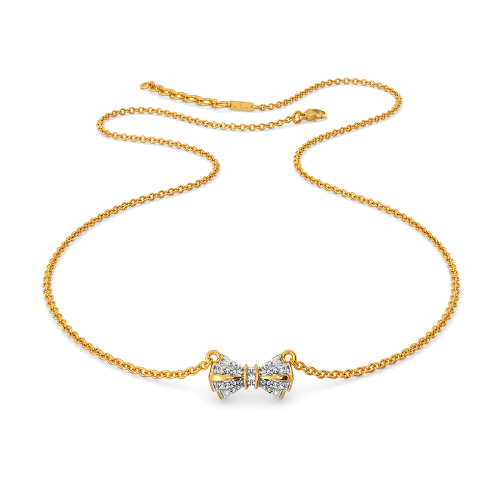 Tied in Light Diamond Necklaces