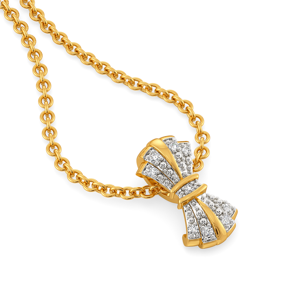 Tied in Light Diamond Pendants