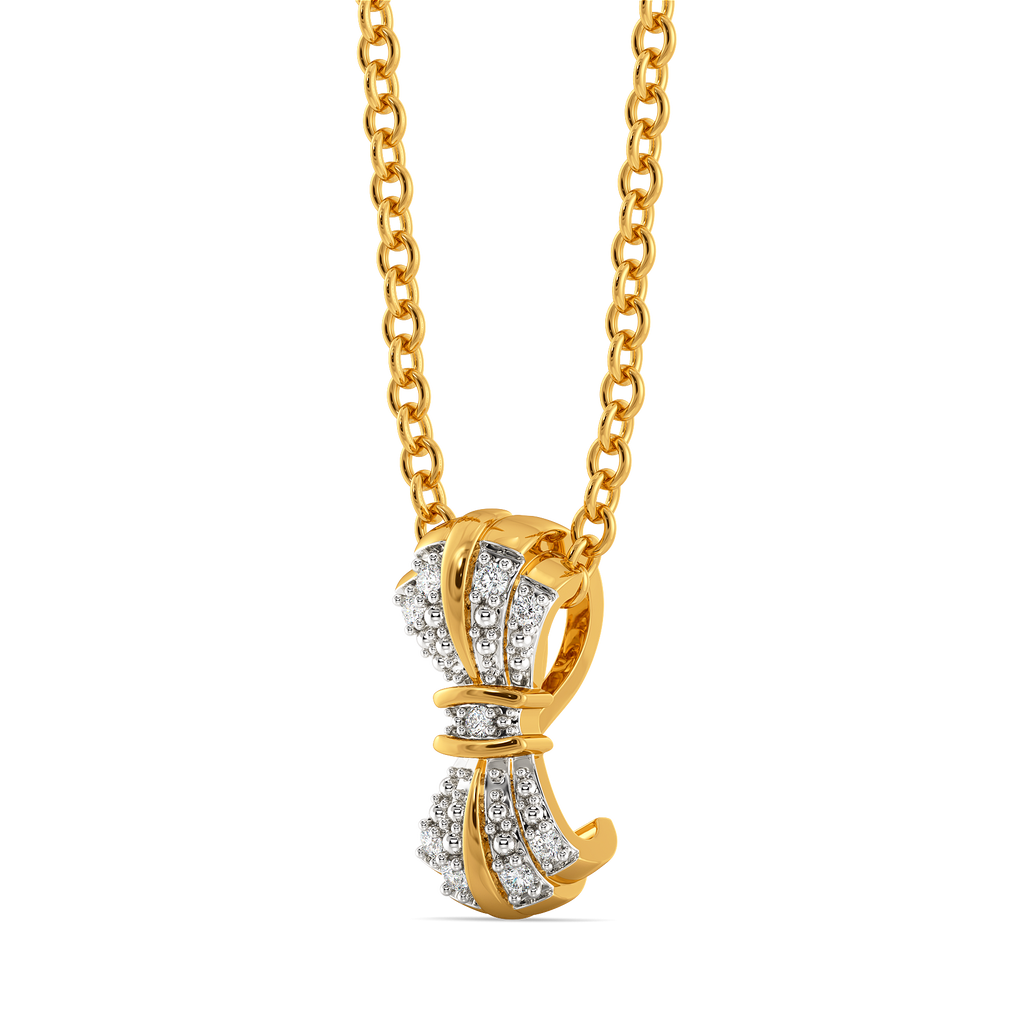 Tied in Light Diamond Pendants
