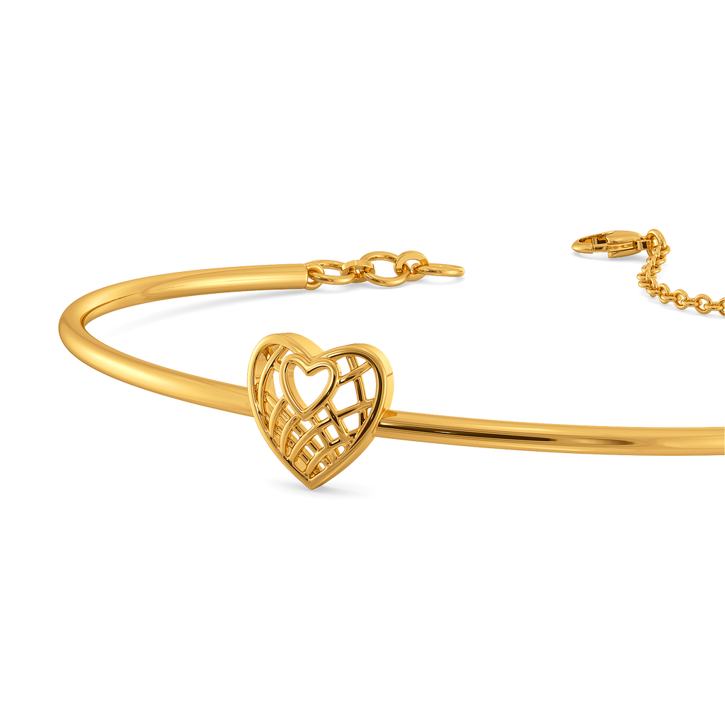 Hearts in Love Gold Bangles