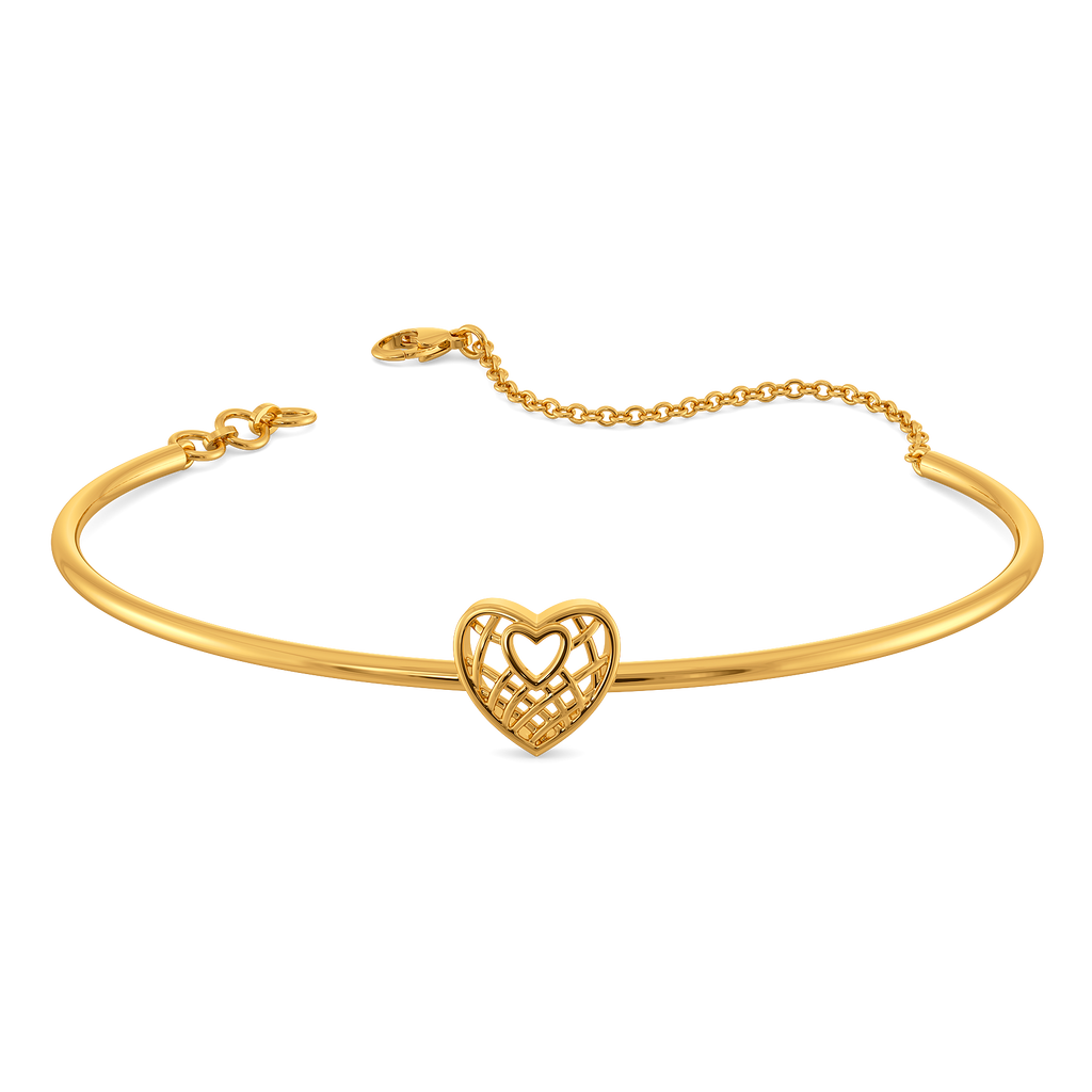 Hearts in Love Gold Bangles