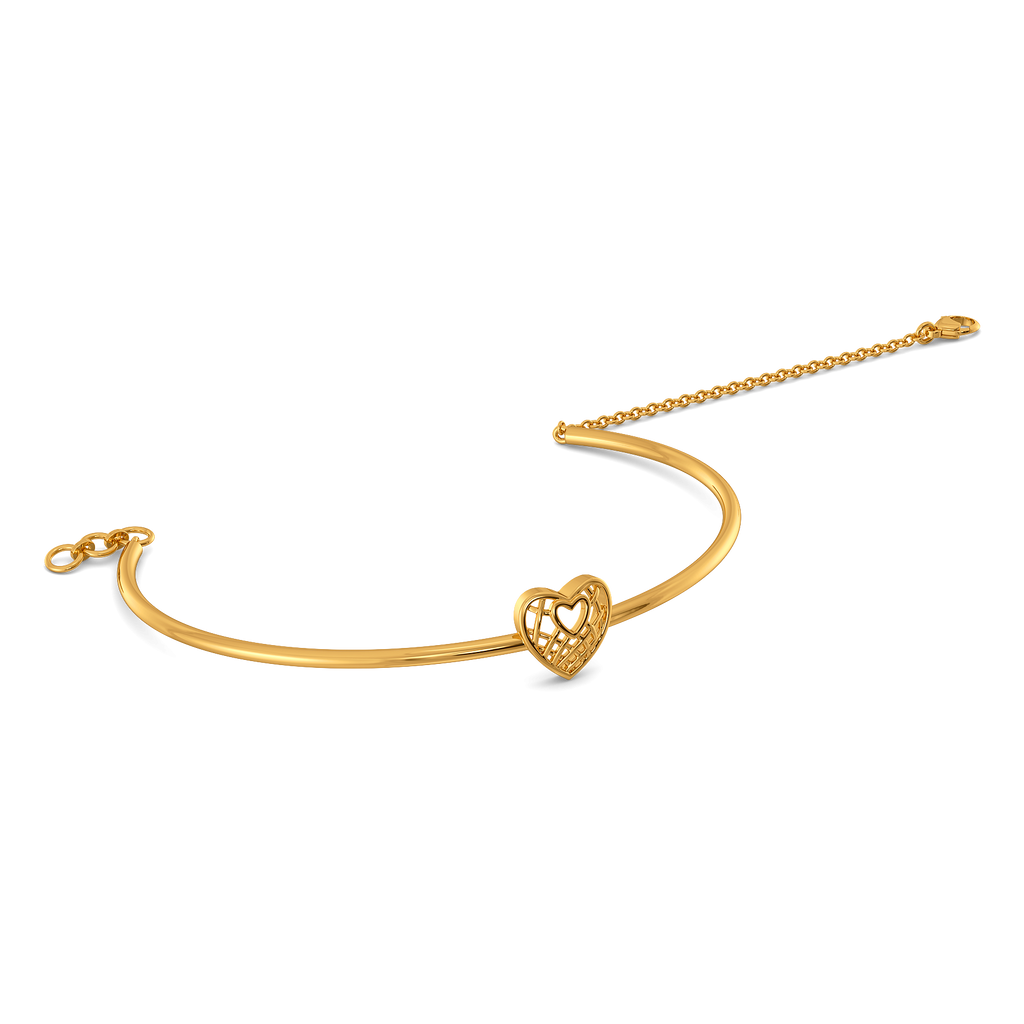 Hearts in Love Gold Bangles