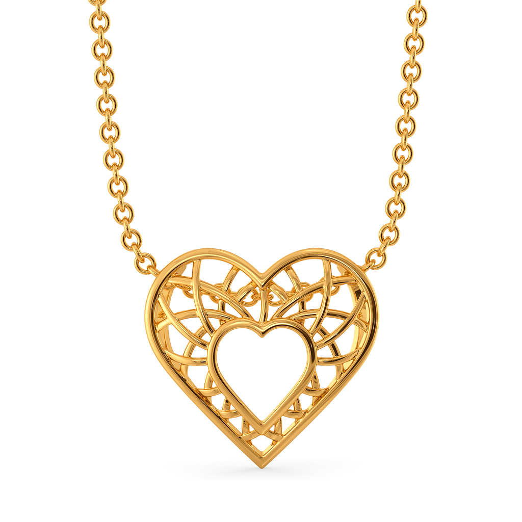 Hearts in Love Gold Pendants