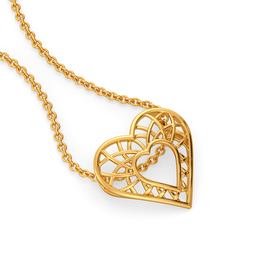 Hearts in Love Gold Pendants