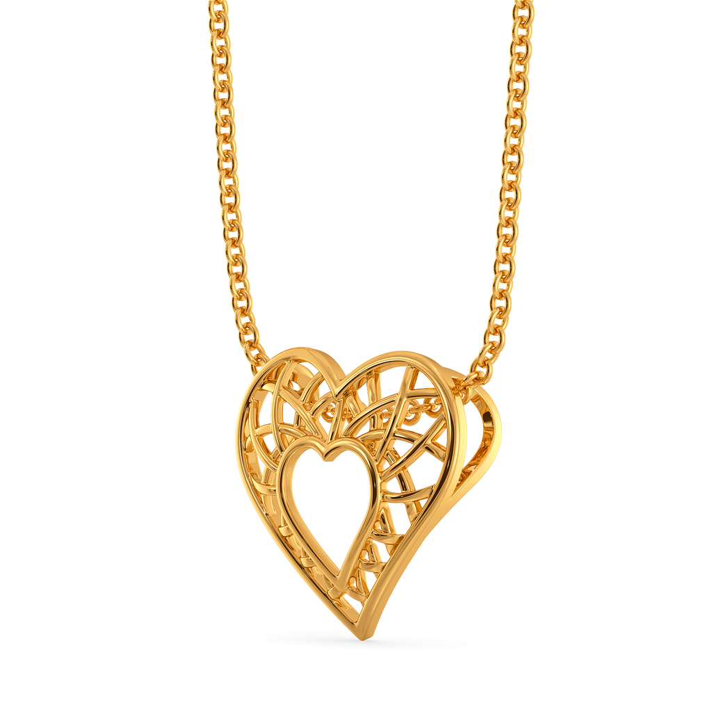 Hearts in Love Gold Pendants