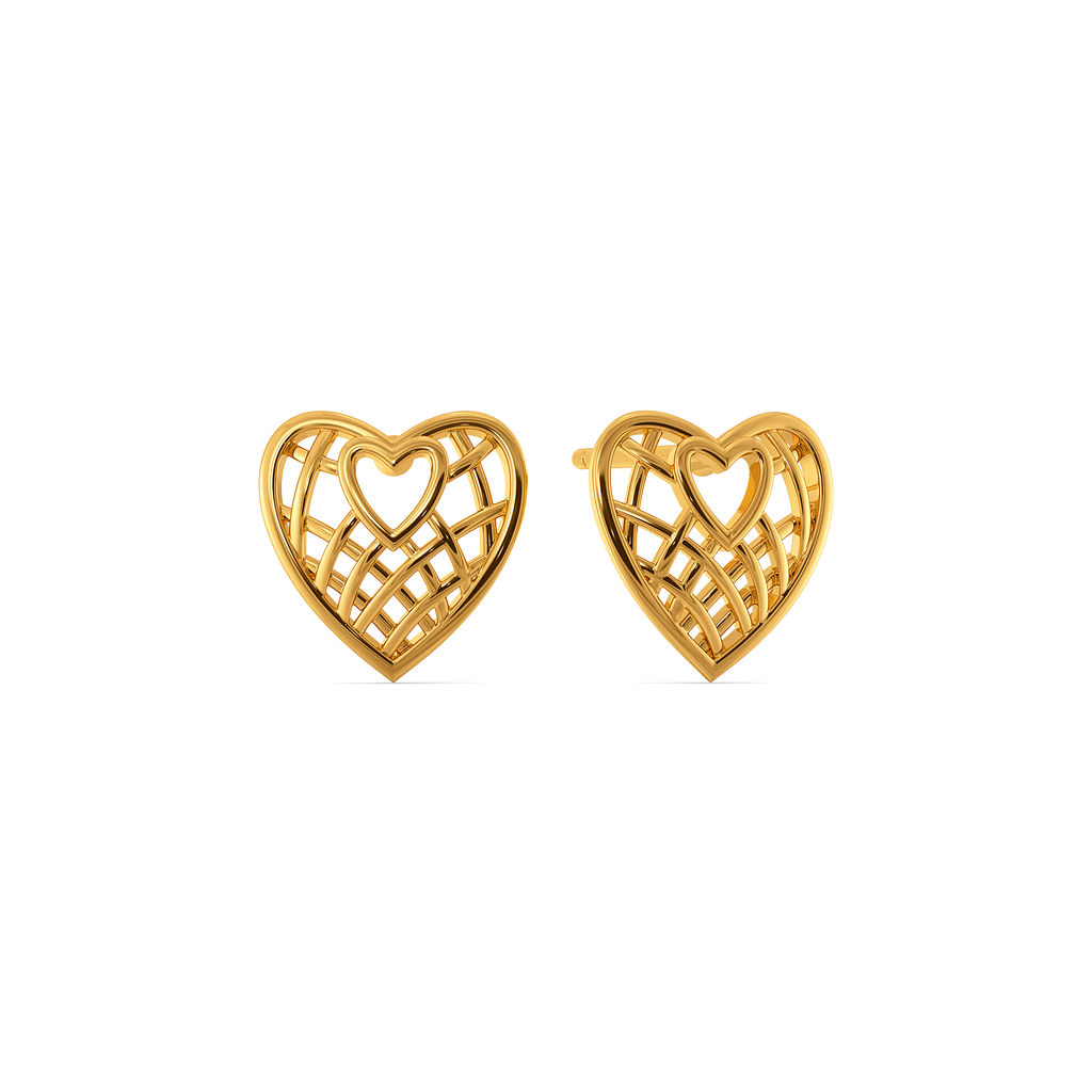 Hearts in Love Gold Earrings
