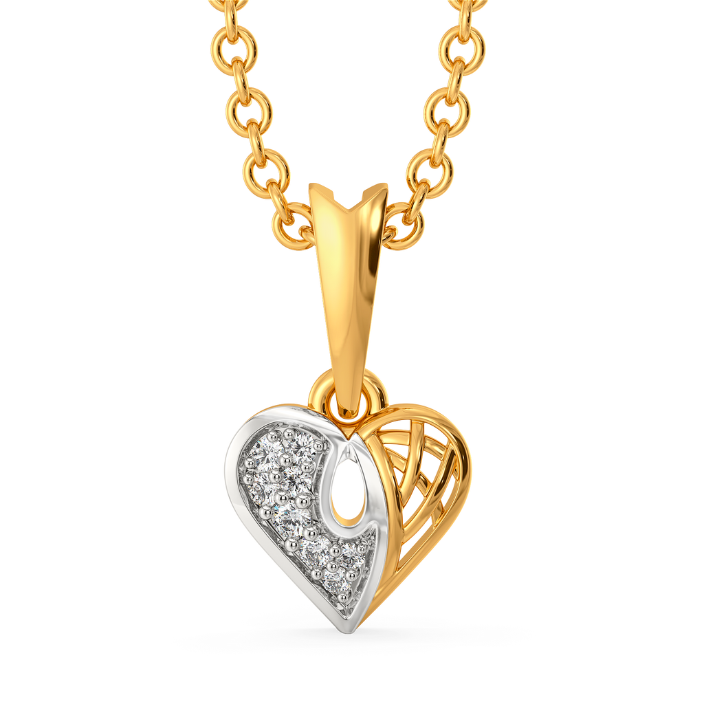 Heartbeat Diamond Pendants