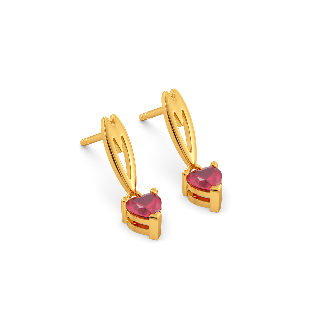 Piece of Your Heart Gemstone Earrings