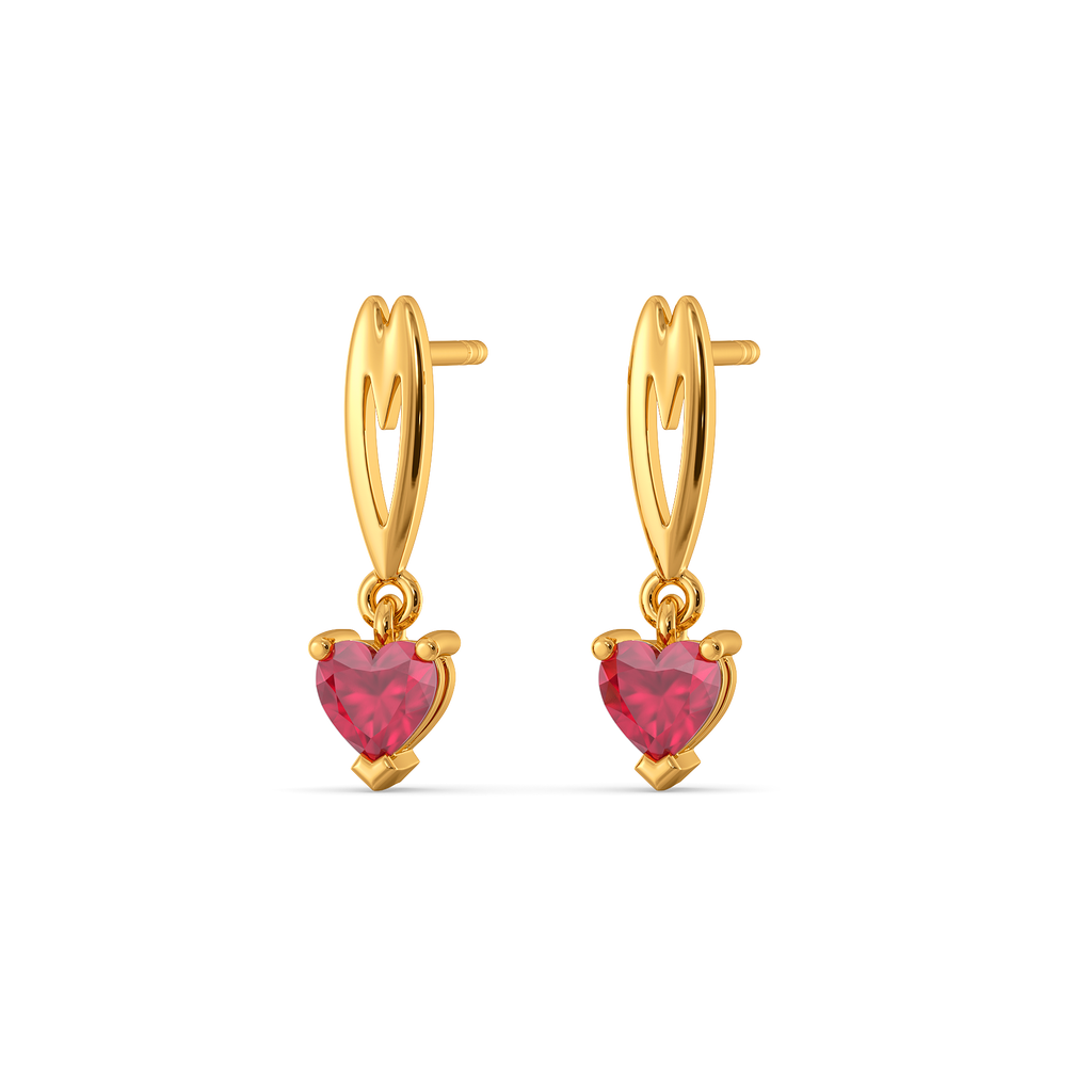 Piece of Your Heart Gemstone Earrings
