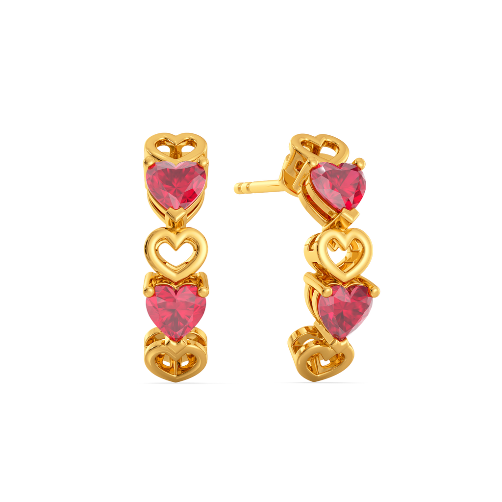 Piece of Your Heart Gemstone Earrings