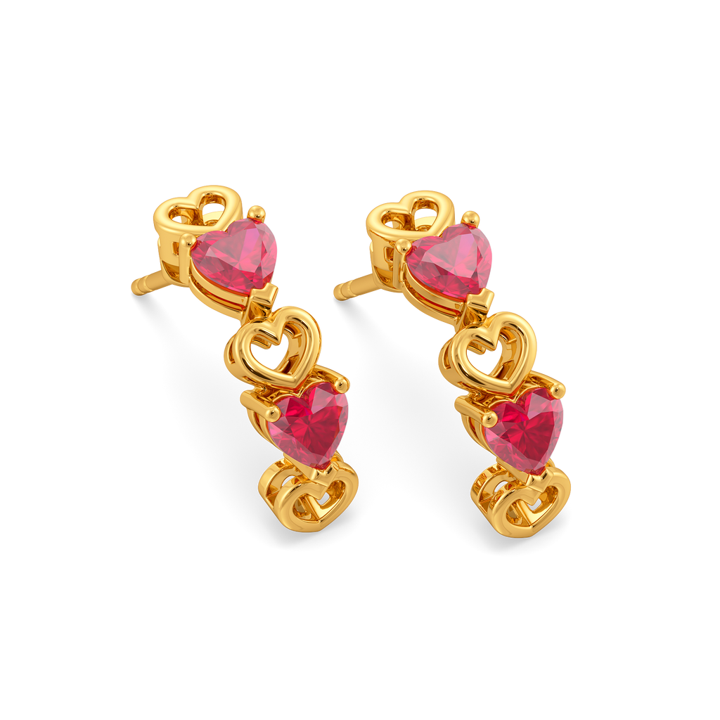 Piece of Your Heart Gemstone Earrings